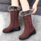 Cotton Shoes Snow Boots Women Winter Non-slip Frosted Boots Plus Velvet Thick Warm Cotton Boots Side Zipper