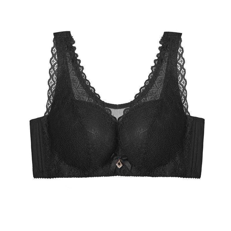 Wide Shoulder Straps Underwear Women's Small Breasts Gather The Auxiliary Breasts on The Support To Prevent Sagging Without Steel Ring Thin Bra