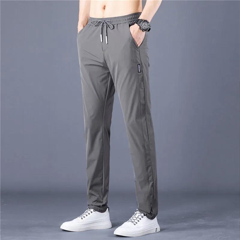 Spring Stretch Quick-drying Trousers Casual Pants Men's Sports Pants Plus Size Pencil Pants Loose Straight Pants