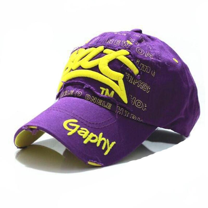Hat Cotton Adjustable Summer Cap Hip Hop Snapback Letter Baseball Cowboy Sun Hats  Boys
