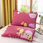 Household Crystal Velvet Thick Quilted Pillowcase Winter Warm Flannel Pillowcase Coral Fluffy Bedding