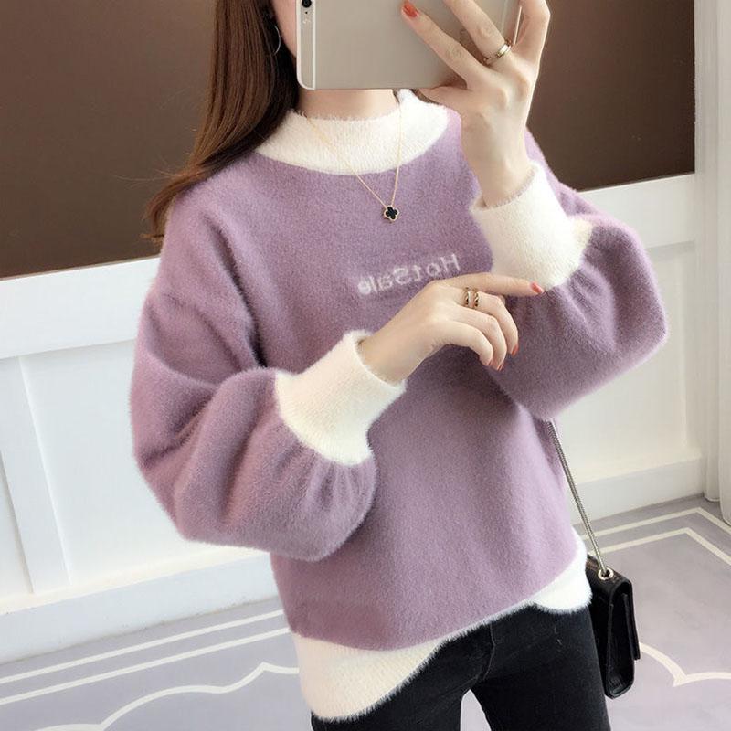 Autumn and Winter Thick Sweater European and American Style Jacket Loose Casual Young Women's Top