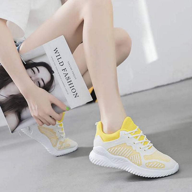 Spring White Shoes Female Students Running Breathable Comfortable Mesh Shoes All-match Casual Sports Shoes