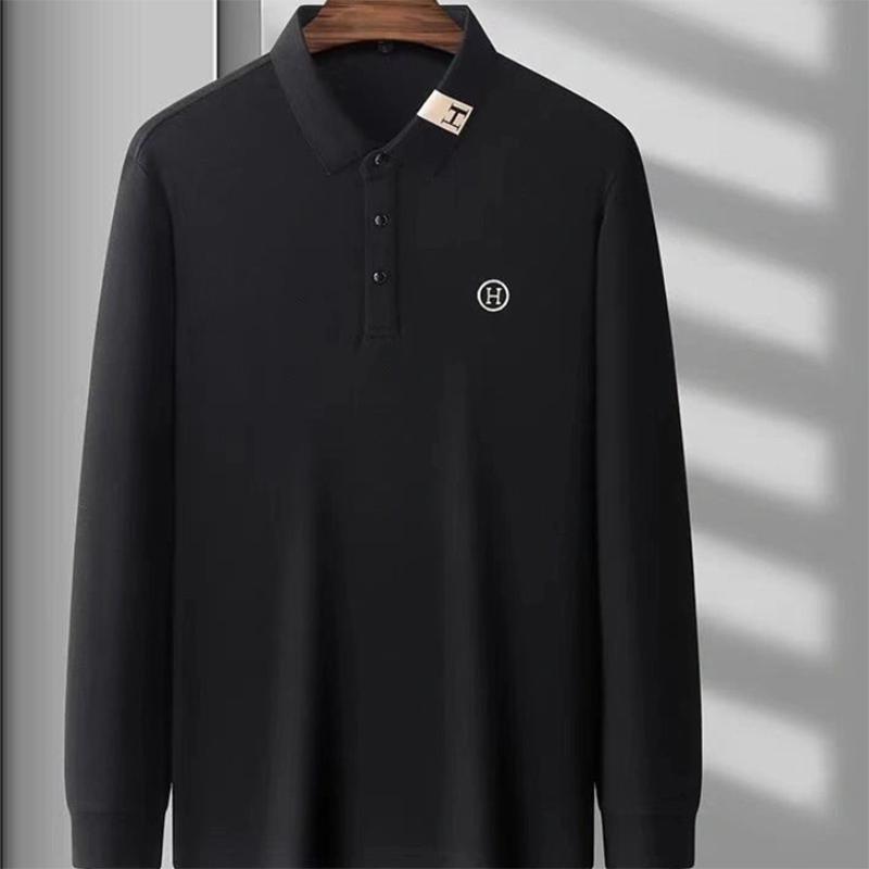 Long-sleeved Men's Sweatshirts Lapel Embroidery Original Single Autumn Style Young and Middle-aged High-end Sweater