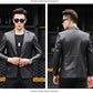 Fashion Urban Men's Jacket Autumn and Winter Fashion Trend Slim Thickening Plus Velvet Warm Sheepskin Jacket