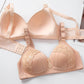 Plus Size Plus Cup Embroidered Lace Trim No Steel Ring No Seasonal Light Skin Friendly Fabric Thin Mould Cup Adjustable Soft Fashion Bra