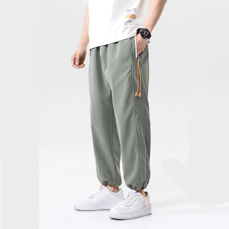 Men's Spring, Summer and Autumn Sports Pants Trend Casual Straight-leg All-match 9-point Pants Loose Trousers