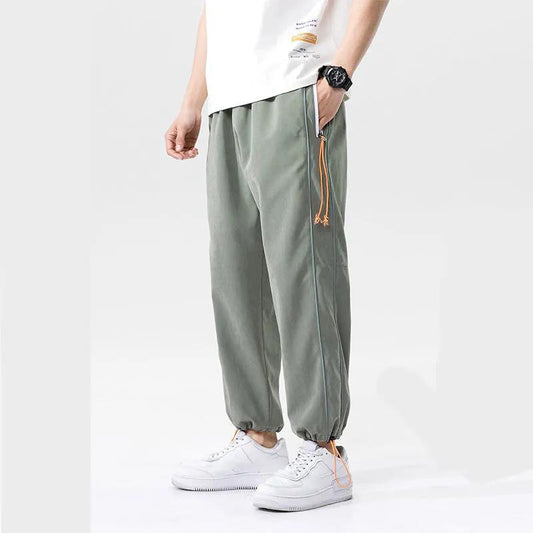 Men's Spring, Summer and Autumn Sports Pants Trend Casual Straight-leg All-match 9-point Pants Loose Trousers