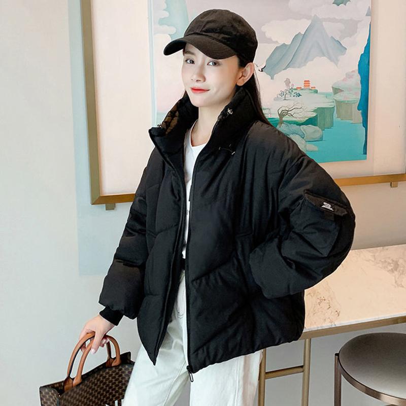 Women's Fashion Short Jacket Winter Thicken Loose Large Size Down Cotton Jacket Trend All-match Hooded Ladies Cotton Jacket