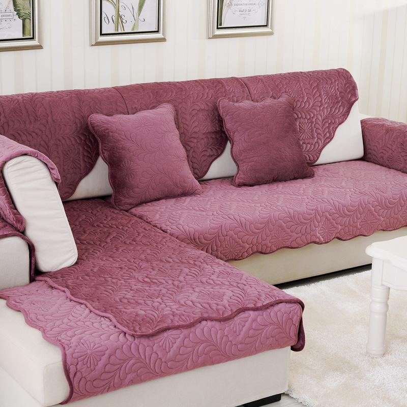 Slipcover Plush Corner Couch Covers Sofa Furniture Protective Case