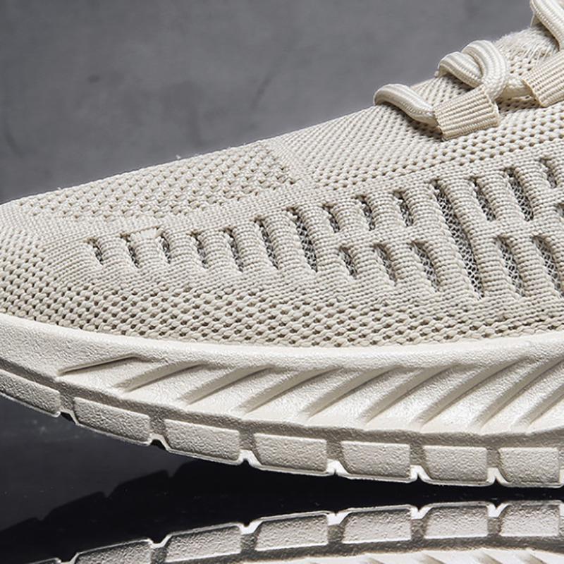 Summer Men's Shoes Trendy Mesh Fly Woven Thin Breathable Net Shoes Men's Casual Sports Shoes