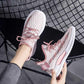 Plus Size 35-40 Summer Women Sneakers Students Knitting Breathable Running Basketball Shoes Shockproof Non-slip Pink Shoes