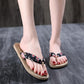 Women Shoes Summer Bohemia Floral Beach Sandals Wedge Platform Thongs Slippers Flip Flops for Women Platform Slippers