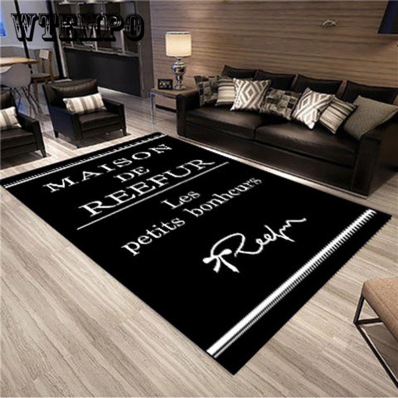 European Folk-custom Fresh  Printed  Carpets Rugs For Home Living Room Chair Pad