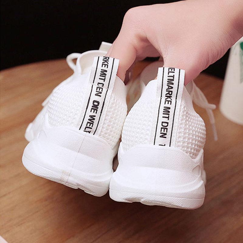 Spring and Summer Ladies Mesh Shoes Breathable Sports Mesh All-match Summer Thin Section Hollow Hiking Shoes