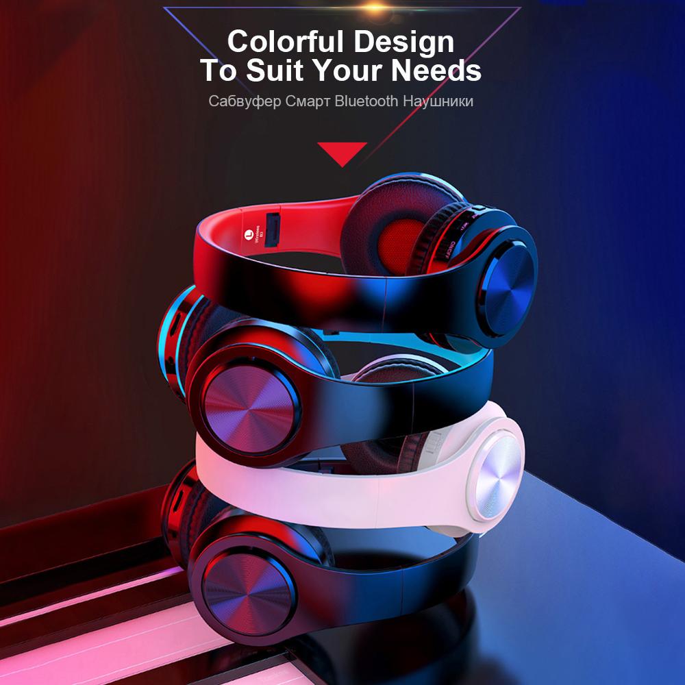 Wilress Headphones Bluetooth 5.0 Gaming Headset Hifi Stereo Sports Headphones for Computer with Mic