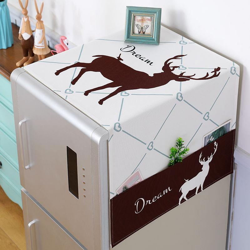 Waterproof Washing Machine Cover with Pocket Refrigerator Top Cover Microwave Oven Dust Proof Cover Household Home Storage