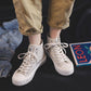 Canvas Shoes Women Casual Flats 2020 Trendy Korean Version Lace-up Fashion Female Spring/autumn Shoes Solid White Shoes