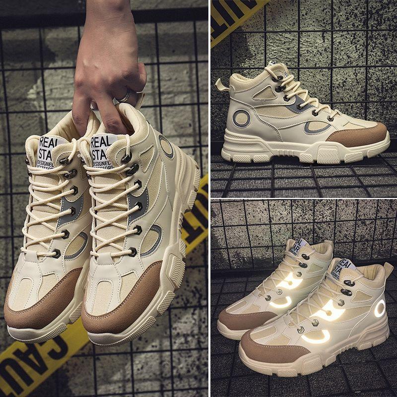 Men Safety Work Boots Shoes No-slip Steel Toe Working Boots Pluse Size Martin Boots Warm Plus Velvet Reflective Sneakers