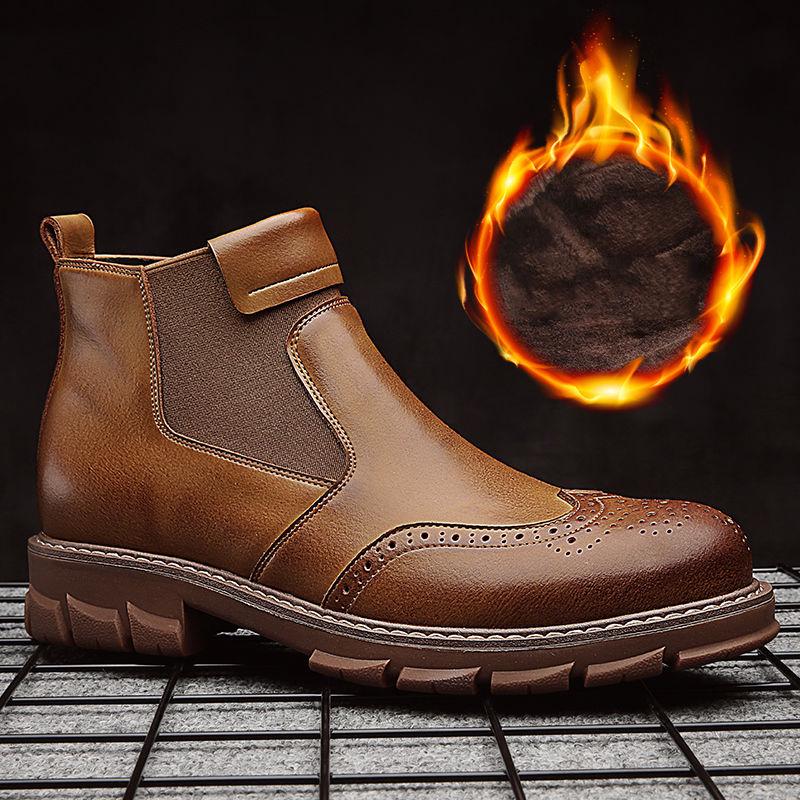 Chelsea Boots Men's Martin Boots Men's Leather Shoes Martin Boots Autumn and Winter Snow Boots