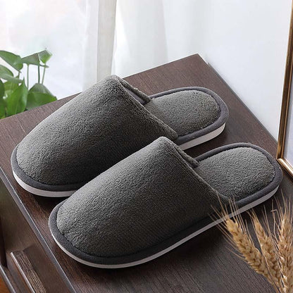 Men Shoes Warm Home Plush Soft Slippers Indoors Anti-slip Winter Floor Bedroom Shoes