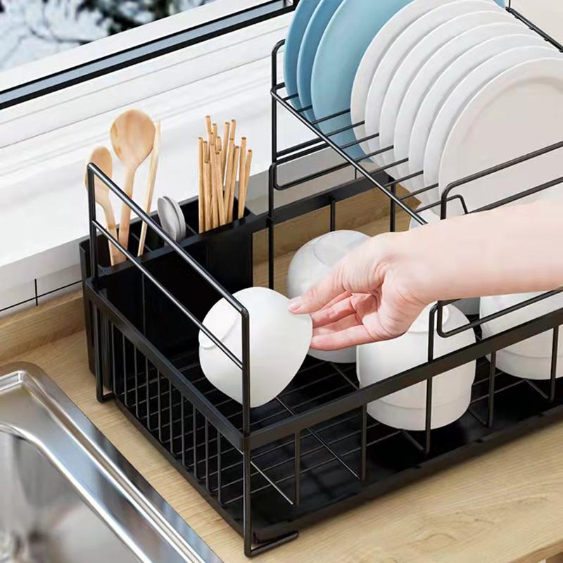 Draining Dish Rack Kitchen Shelf Multi-function Spice Rack For Cupboards Household Organizers Put Dishes And Chopsticks Storage Rack Towel Rank
