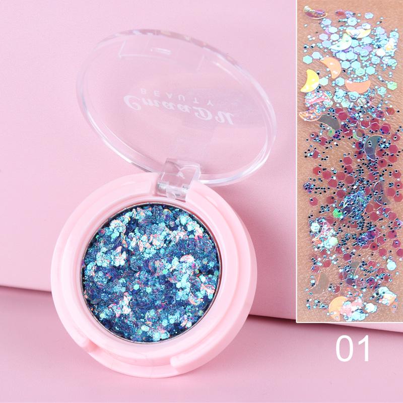 Non-sticky Eyeshadow Palette Diamond Shaped Glitter Powder Sequin Pentagram Star Fragment Gel Stage