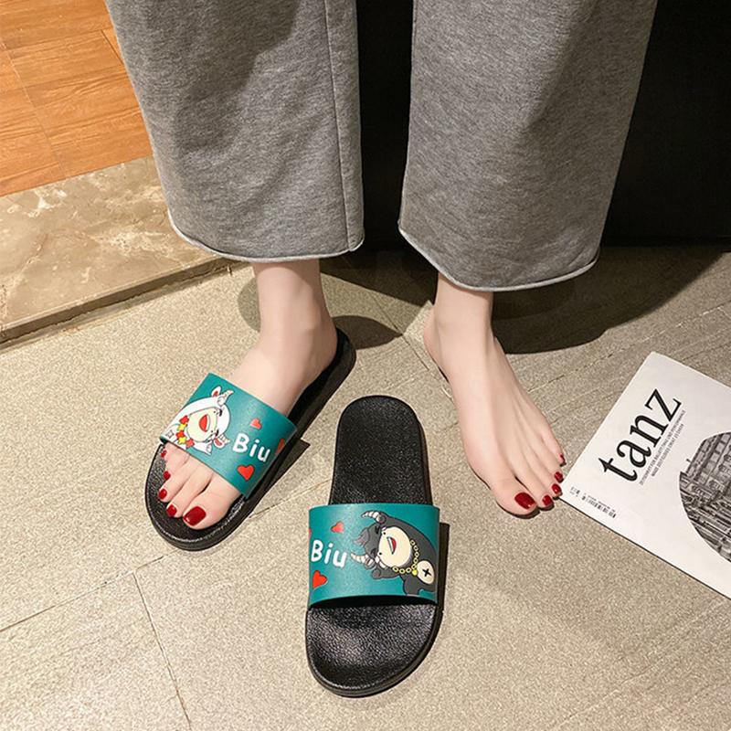 Slippers Female Summer Wear Cartoon Cute Korean Students All-match Home Non-slip Indoor Sandals and Slippers