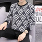 Autumn and Winter Semi High Neck Sweater Men's Korean Imitation Mink Sweater Thickened Youth Bottoming Shirt