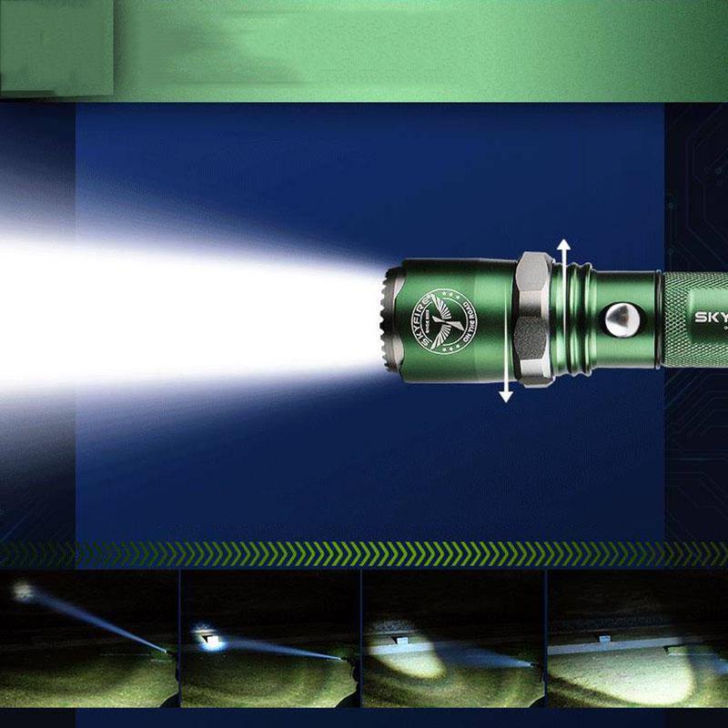 Powerful Led Flashlight Zoom Torch 18650/26650 Rechargable Battery Brighter Than Outdoor Light