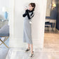Fall/winter Maternity Dress Casual Tide Mom Sweater Cover Belly Mid-length Top