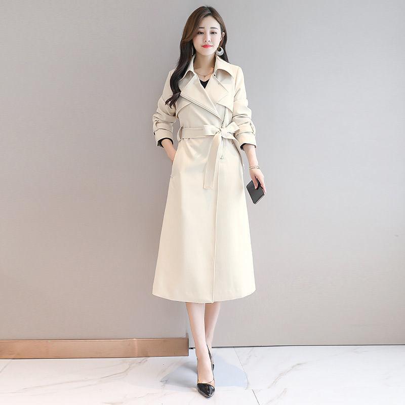 Fashion Sexy Slim Quality Wool Windbreaker Winter Waist Mid-length Thickened Female Plus Size Jacket