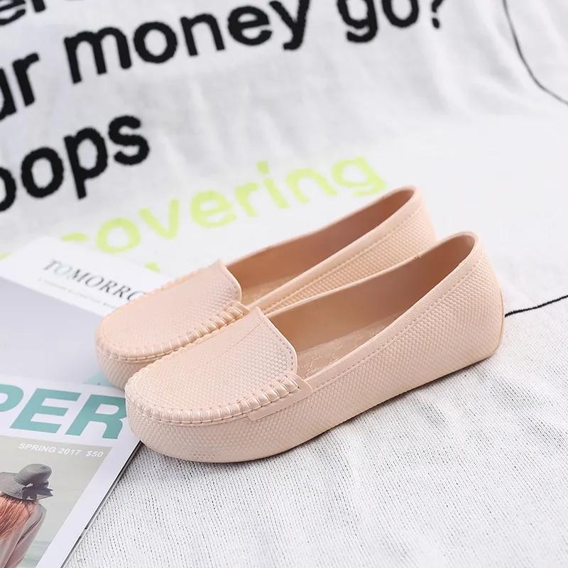 Non-slip Waterproof Shoes Women's Spring and Autumn Light Shoes Kitchen Work Soft-soled Rain Boots Women's Low-cut Short Middle-aged Mother Shoes