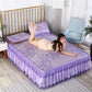 Bed Skirt and Pillowcase Three-piece Bed Set Home Bedding Noble Style