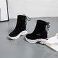 Elastic Short Boots Martin Boots Women's High Invisibility Increased Women's Shoes Thick-soled Fashion All-match Single Boots Martin Boots