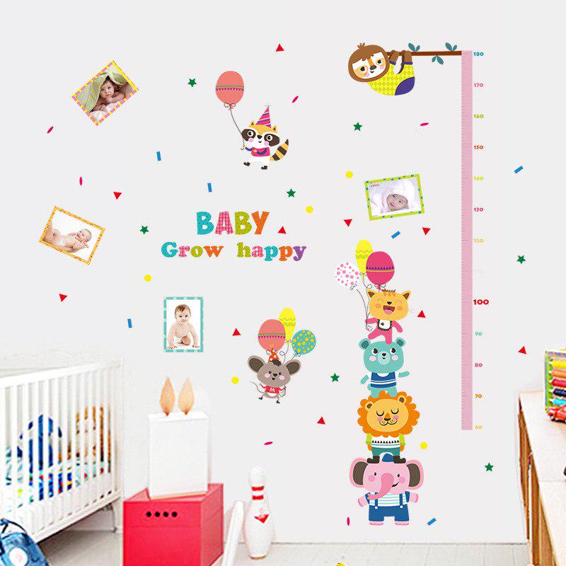 [Wall sticker ]Cartoon Animal Height Measurement Stickers For Children Baby Rooms Interior Decoratio