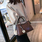 Women's Bag European and American Fashion Patent Leather Shiny Crocodile Pattern Large Capacity Single-shoulder Messenger Handbag