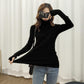 Pofulove Turtleneck pullover sweater long sleeves women's bottoming winter slim sweater jumpers