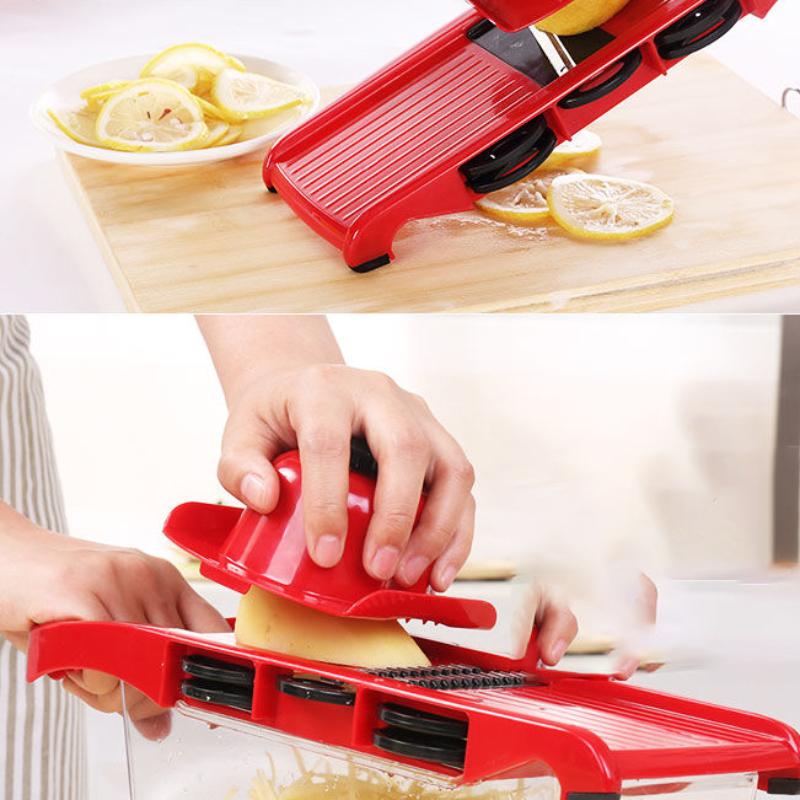 Multifunctional Vegetable Cutting Artifact Potato Shredder Shredder Grater Slicer Kitchen Household Dicing Artifact