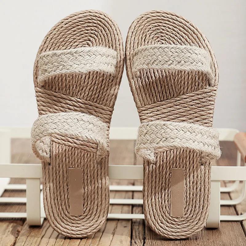 Sandals Flip-flops Women's Summer Wear Retro Flat-bottomed Cute Non-slip Holiday Beach Shoes Fashion