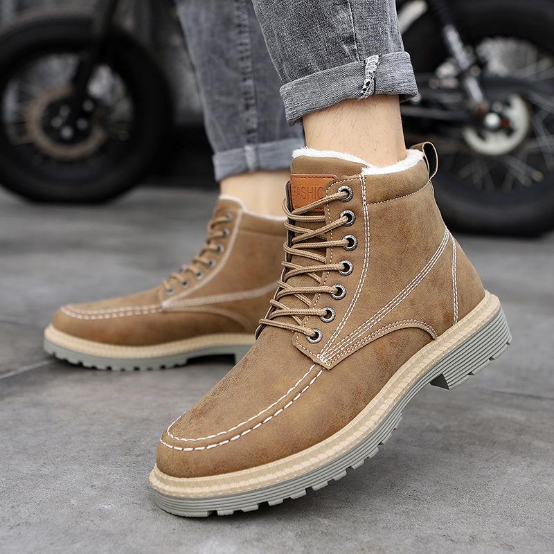 Winter Man Martin Boots High Top Tooling Boots Autumn Chelsea Boots Casual Platform Men's Shoes