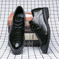 Men's Shoes Alligator British Pointed Men's High Heeled Shoes Personality Heightening Shoes Hair Stylist European Men's Shoes