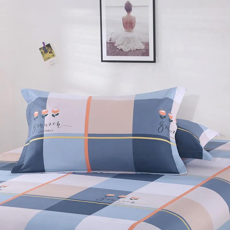 48*74cm Pastoral Style Cotton Pillowcases A Pair of Quilted Thickened Large Pillowcases