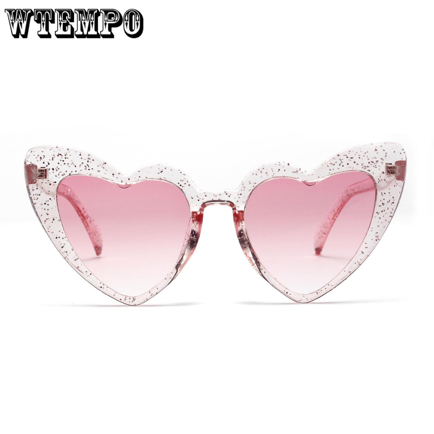 WTEMPO Pink Love Sunglasses Big Peach Sunglasses Women Popular Heart Shaped Glasses