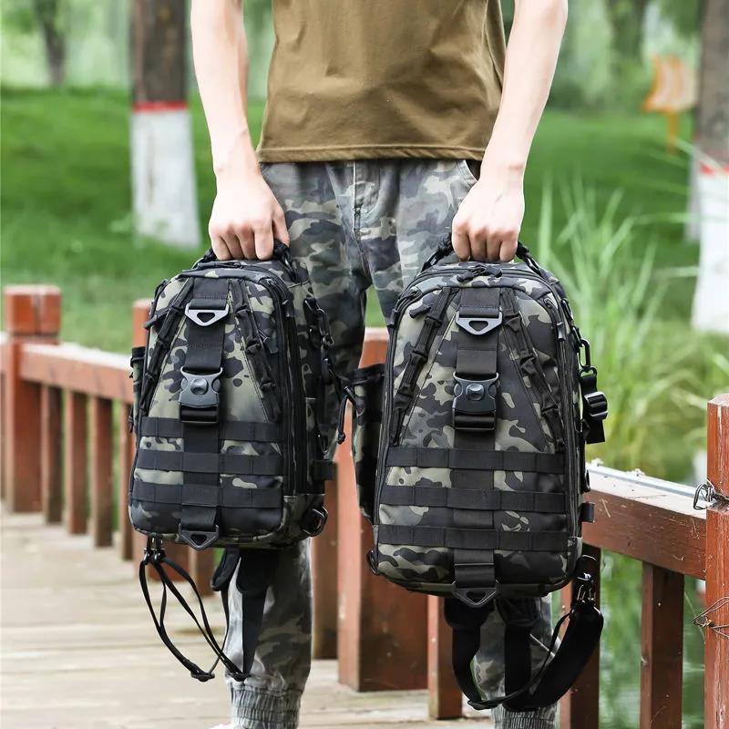 Luya Bag Outdoor Mountaineering Bag Multi-function Men Can Cross-body Shoulder Camouflage Tactical Backpack Chest Bag