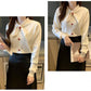 Bow Thick Slim Bottoming Shirt Women Autumn Winter Long-sleeved Was Thin Knitted Sweater