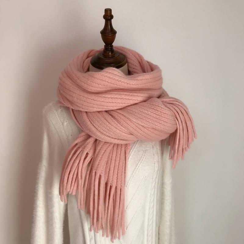 Lady Scarf Wool Knitted Scarf Winter Shawl Wrap Warm Scarves for Women Men