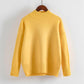 High Neck Sweater Female Loose Short Student Wild Sweater Warm Thick Sweater Autumn and Winter