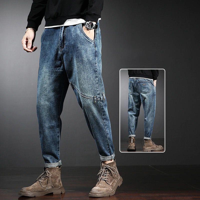 Summer Jeans Men's Loose Straight Nine-point Pants Casual All-match Pants