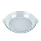 Household Heat-resistant Thickened Transparent Tempered Glass Round Binaural Bakeware Steamed Fish Plate Fruit Plate